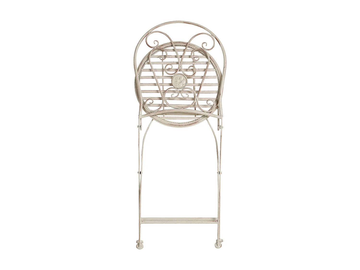 Lot de 2 chaises de jardin COGGIA Pliant Métal Beige clair