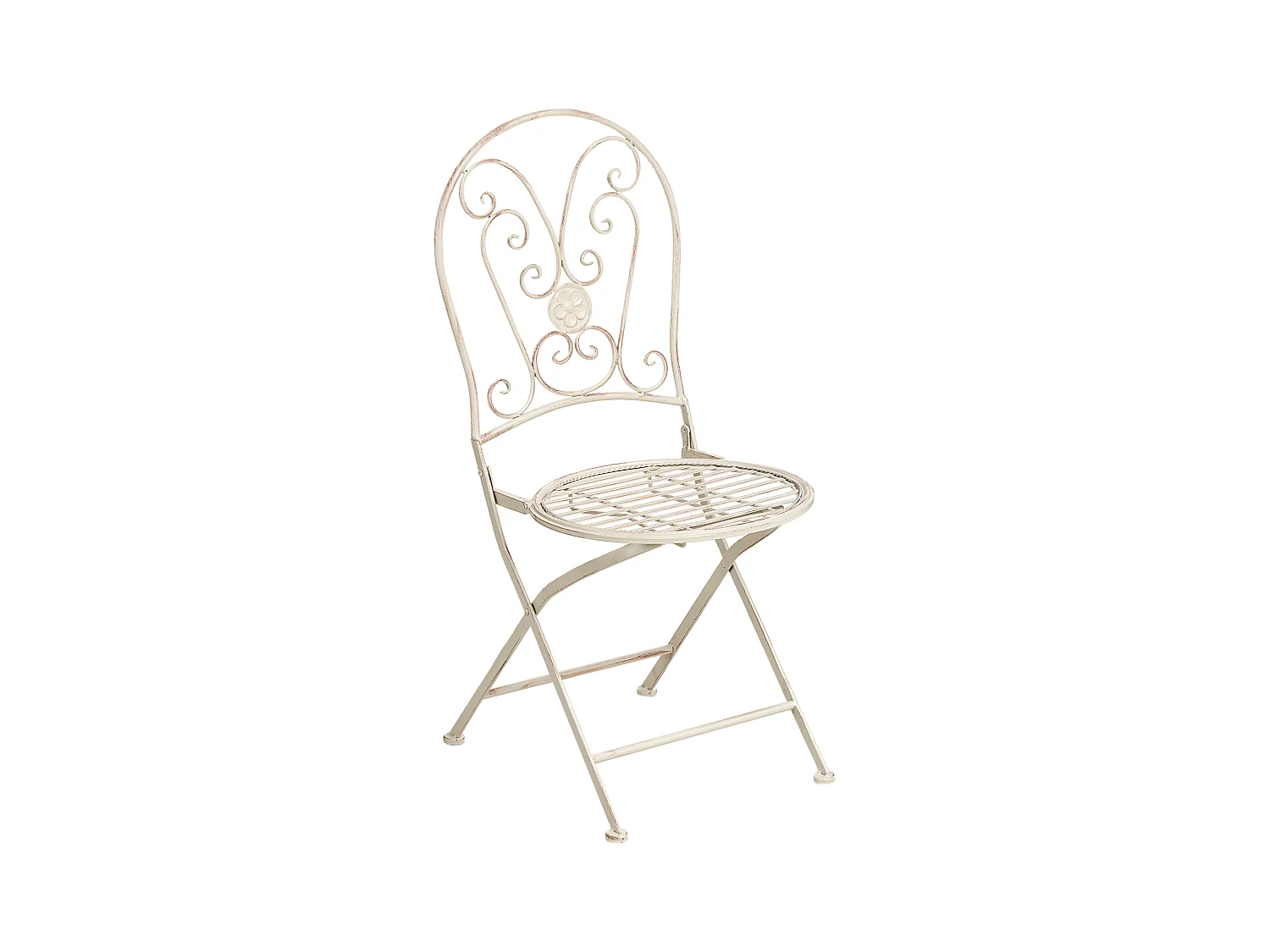 Lot de 2 chaises de jardin COGGIA Pliant Métal Beige clair