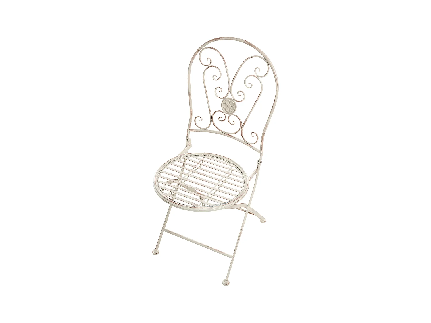 Lot de 2 chaises de jardin COGGIA Pliant Métal Beige clair