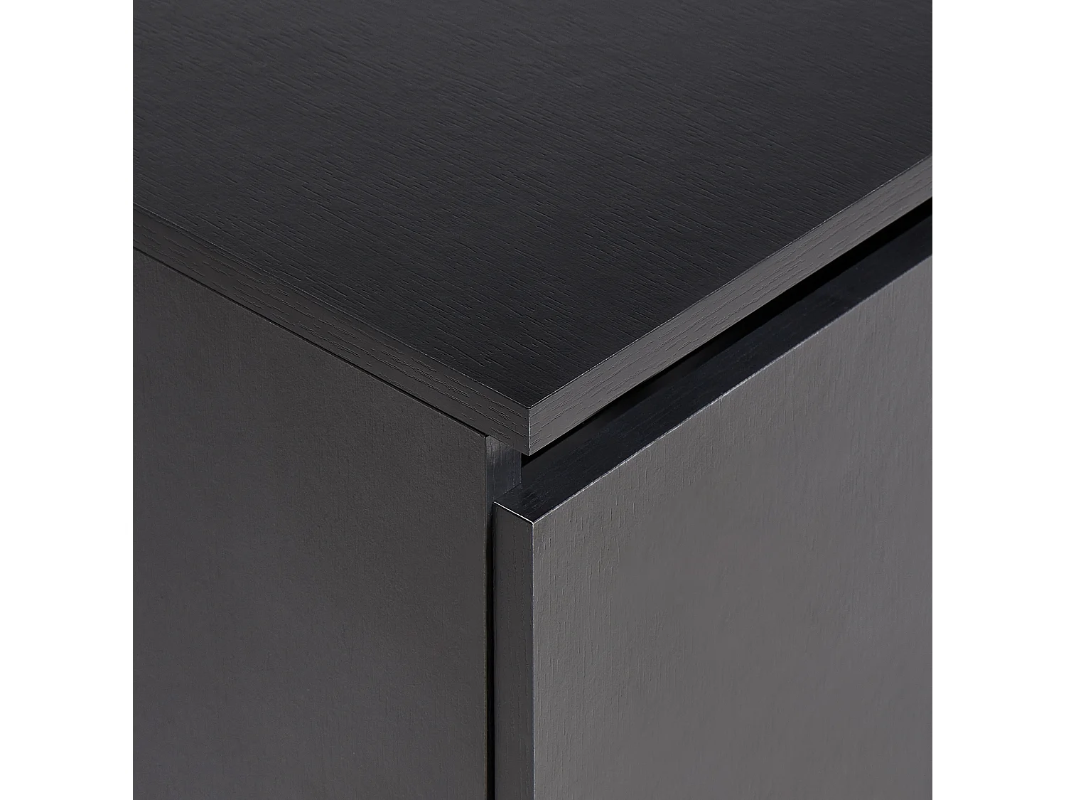 Hänge Waschbeckenunterschrank schwarz 80x40 cm mit Klappe und Regal Rupanco