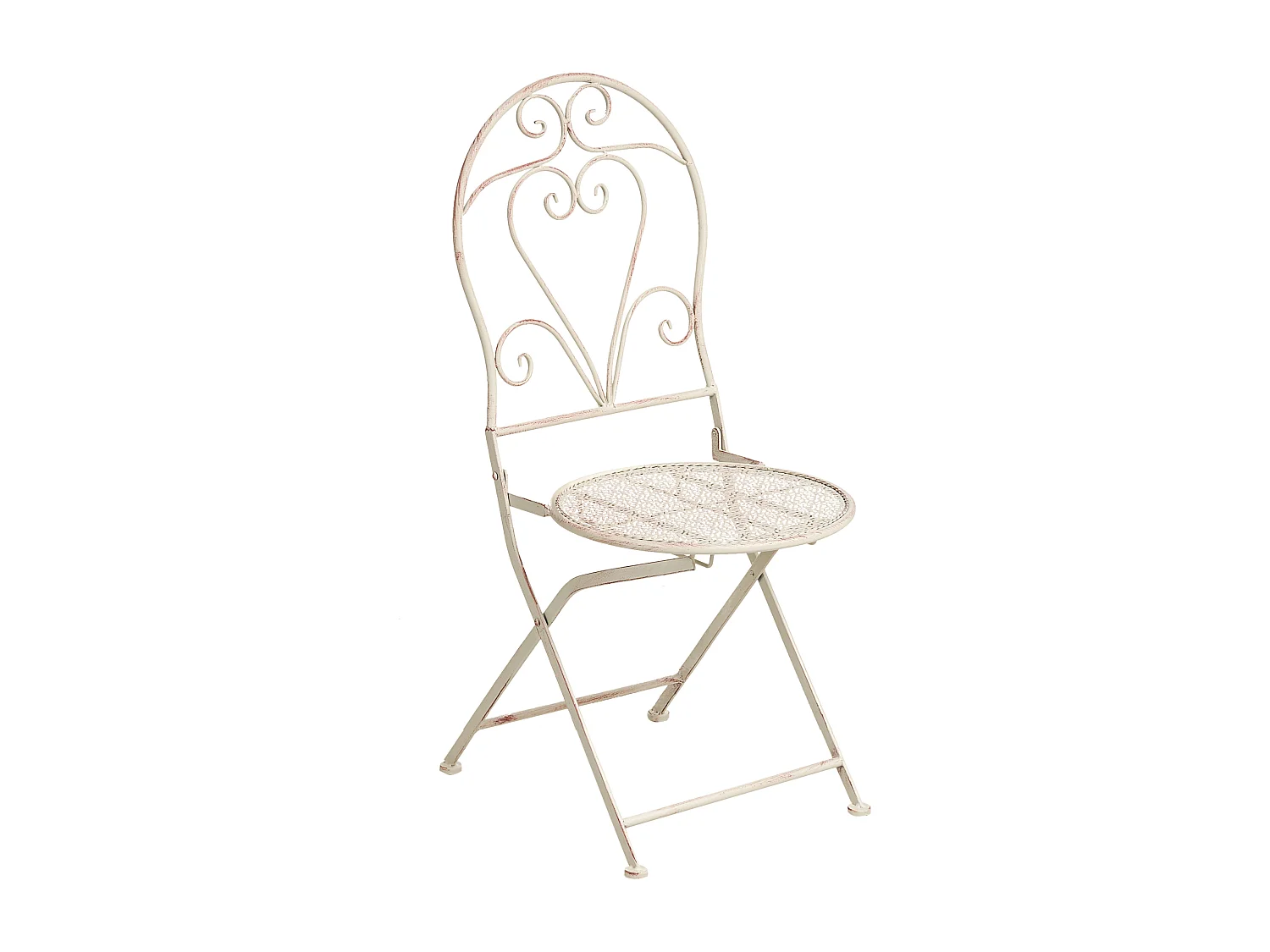 Lot de 2 chaises de jardin FOLELLI Pliant Métal Beige clair