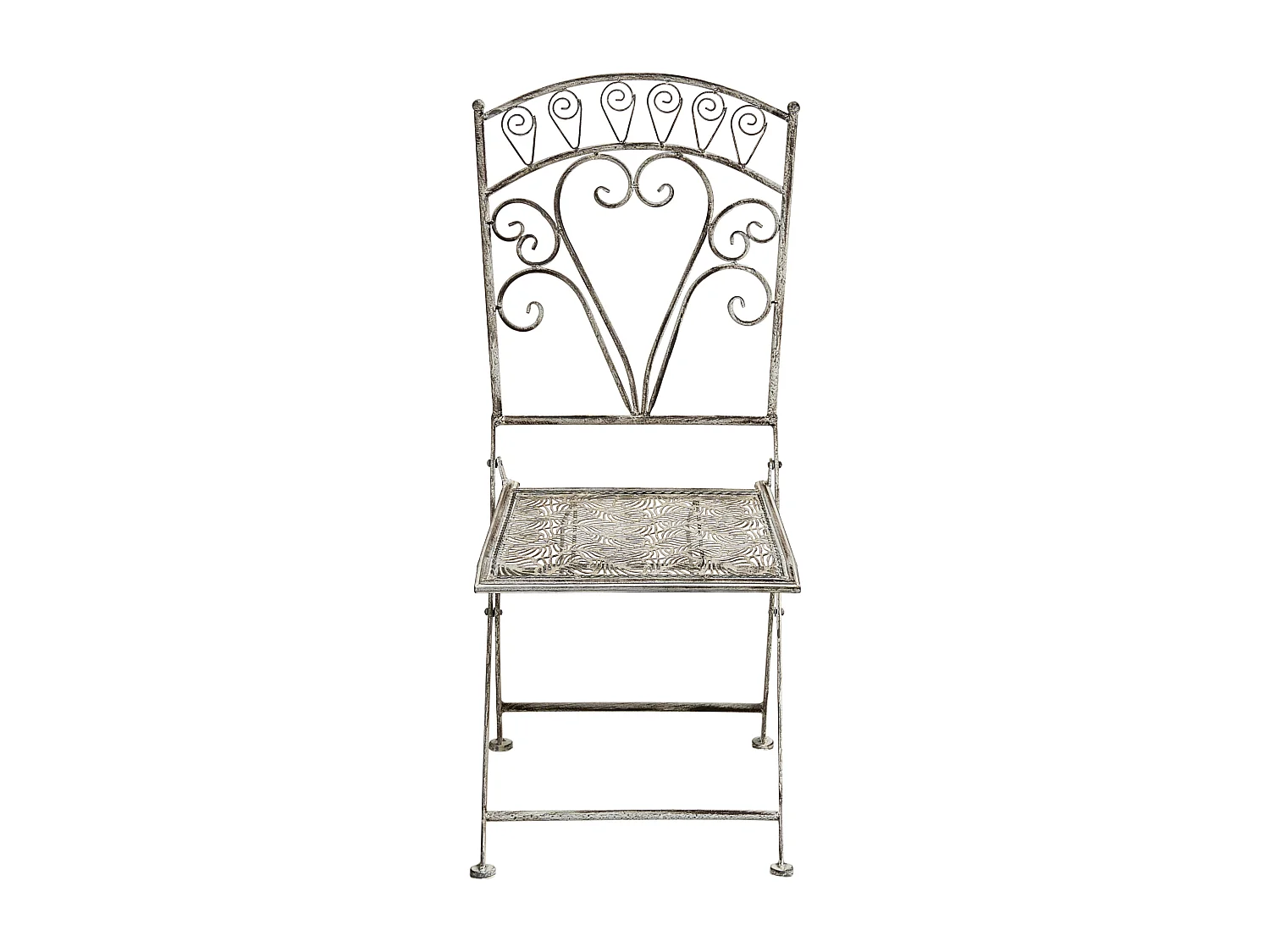 Lot de 2 chaises de jardin NURRA Pliant Métal Gris