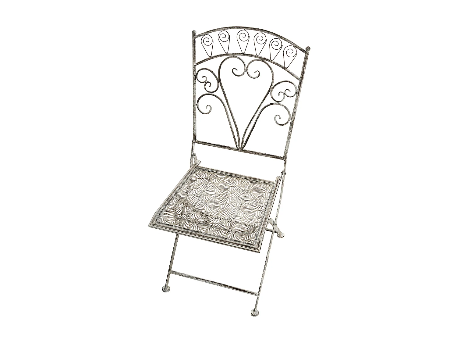 Lot de 2 chaises de jardin NURRA Pliant Métal Gris