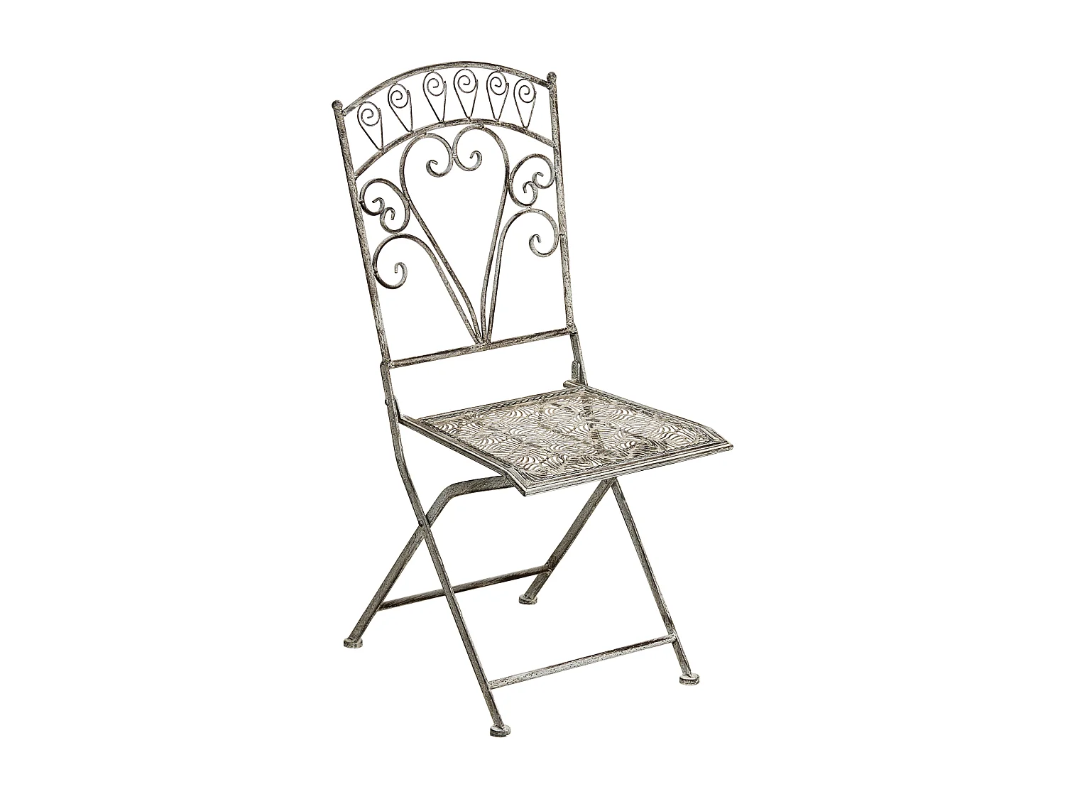 Lot de 2 chaises de jardin NURRA Pliant Métal Gris