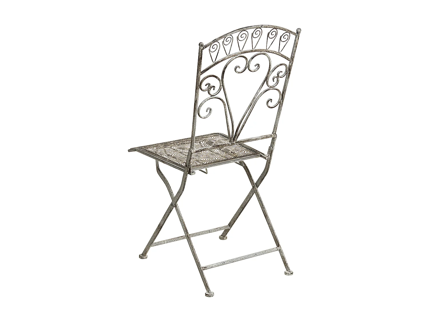 Lot de 2 chaises de jardin NURRA Pliant Métal Gris