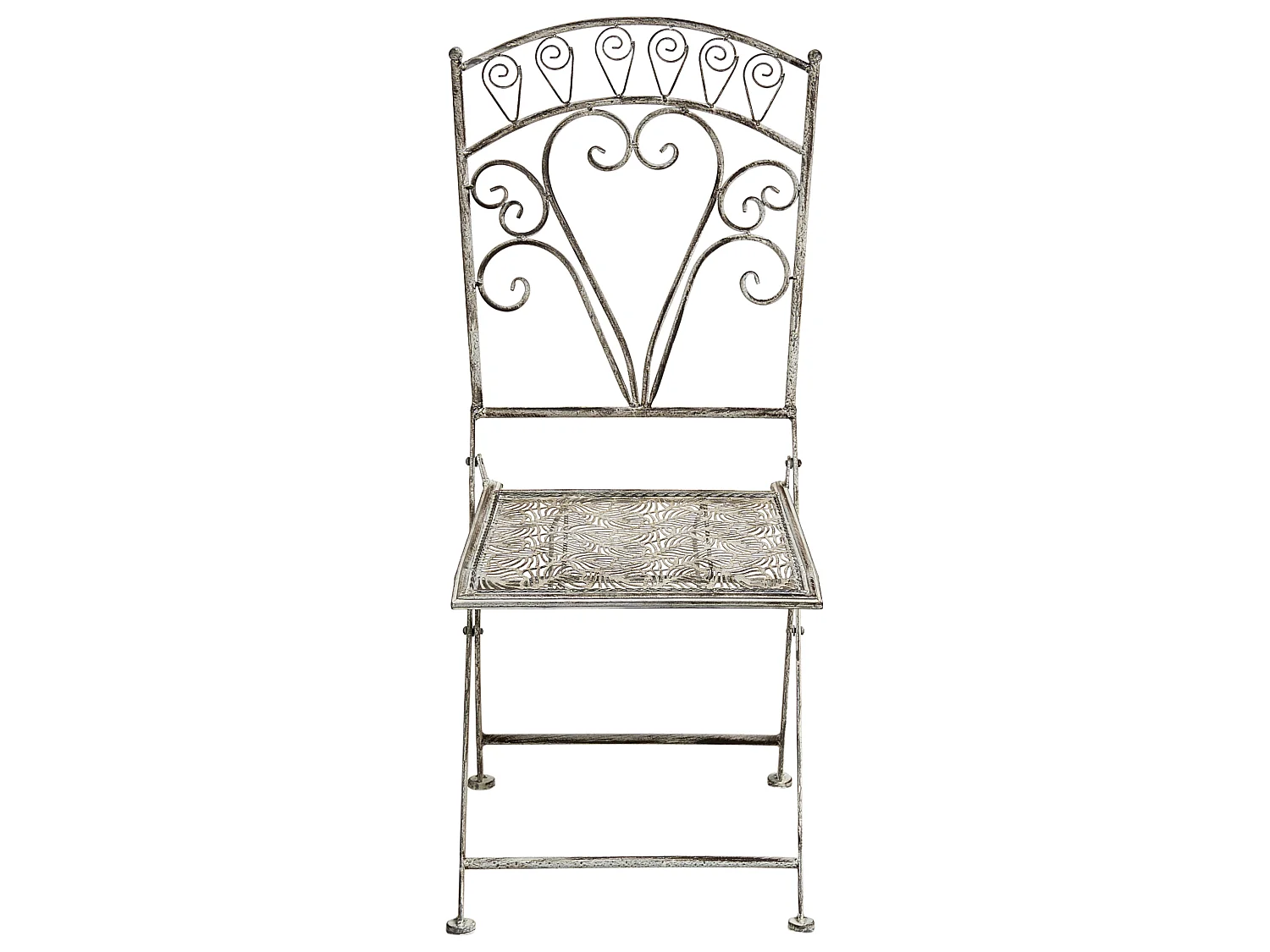 Lot de 2 chaises de jardin NURRA Pliant Métal Gris