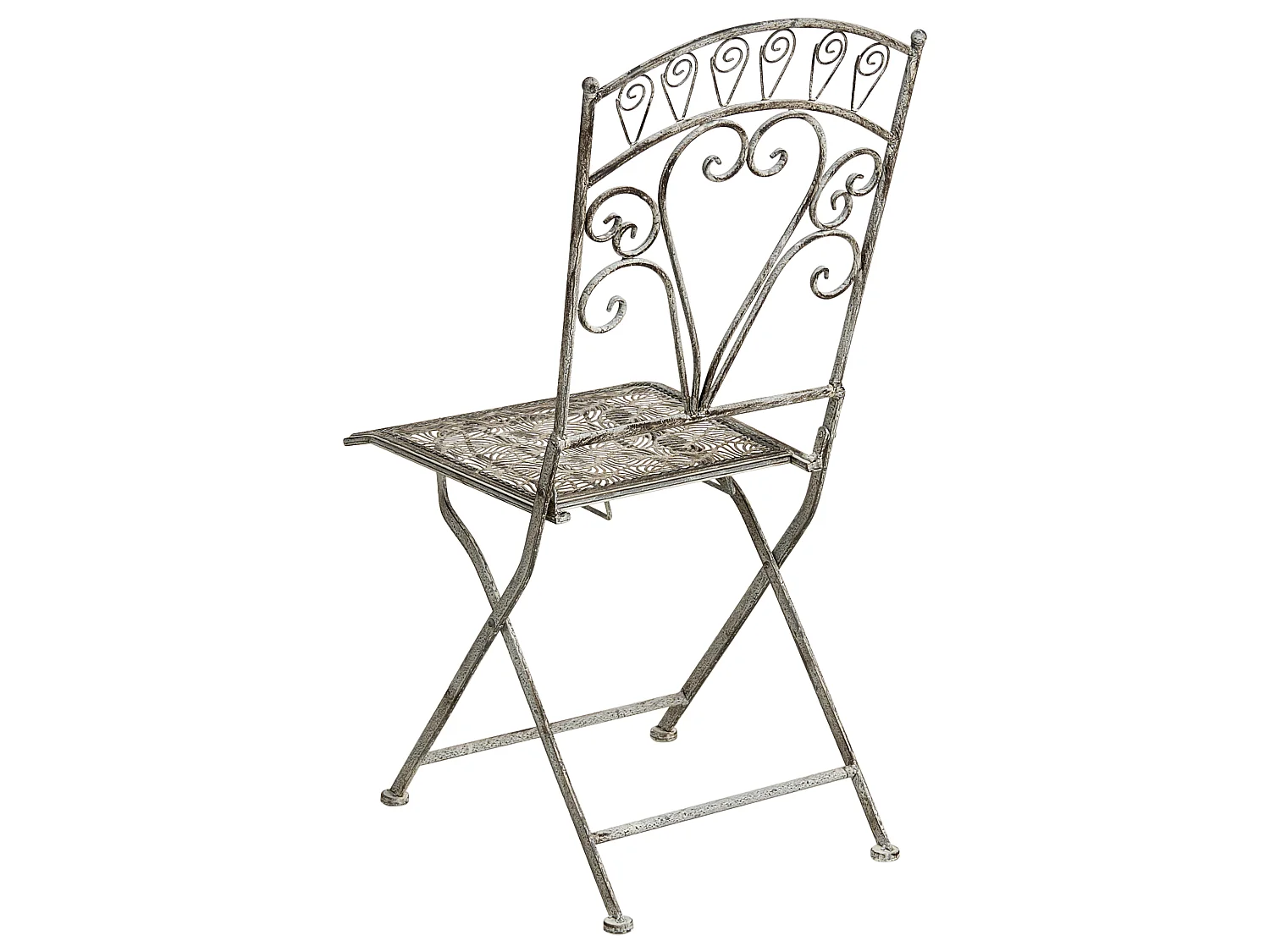 Lot de 2 chaises de jardin NURRA Pliant Métal Gris