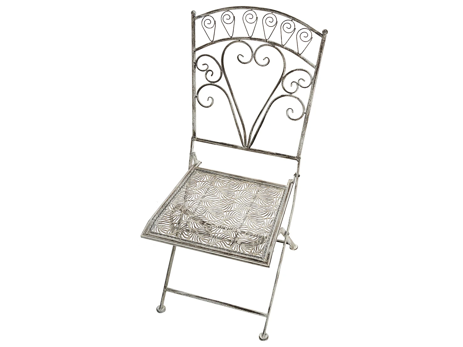 Lot de 2 chaises de jardin NURRA Pliant Métal Gris
