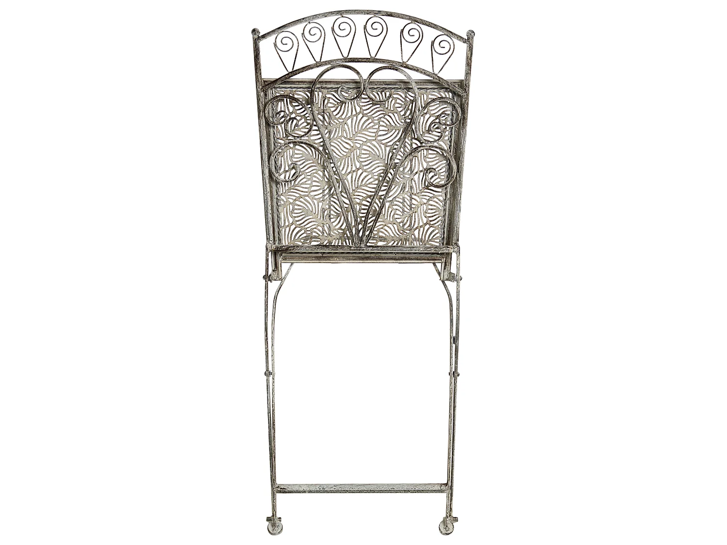 Lot de 2 chaises de jardin NURRA Pliant Métal Gris