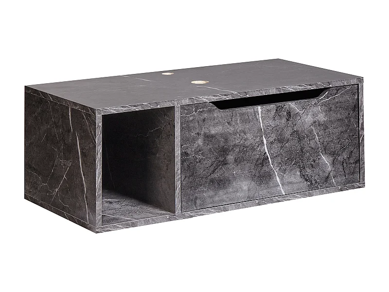 Mueble para lavabo de pared CASCAVEL 80 cm Mármol negro