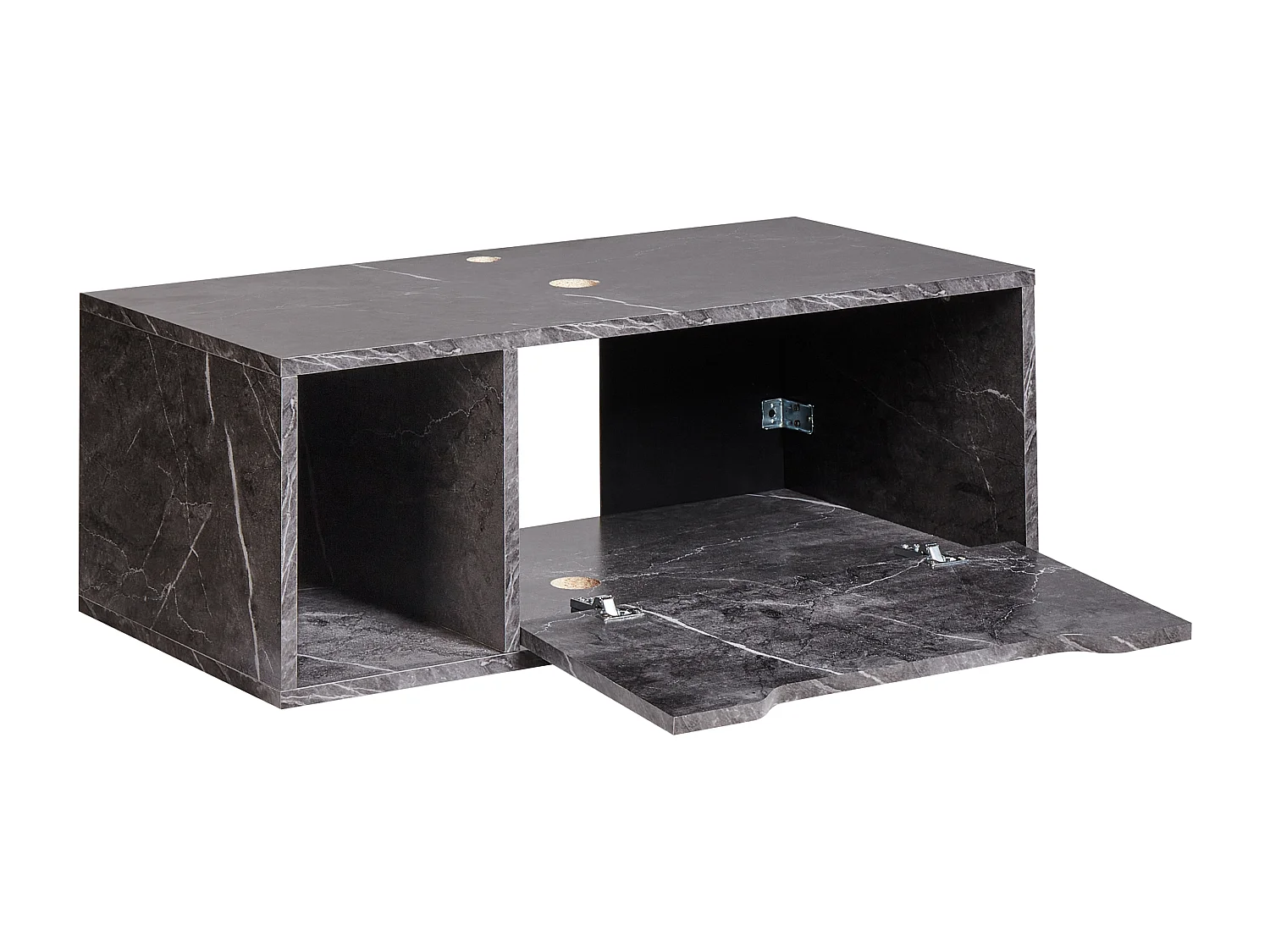 Meuble lavabo mural CASCAVEL 80 cm Marbre noir