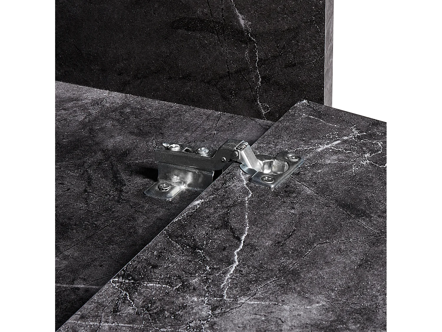 Meuble lavabo mural CASCAVEL 80 cm Marbre noir