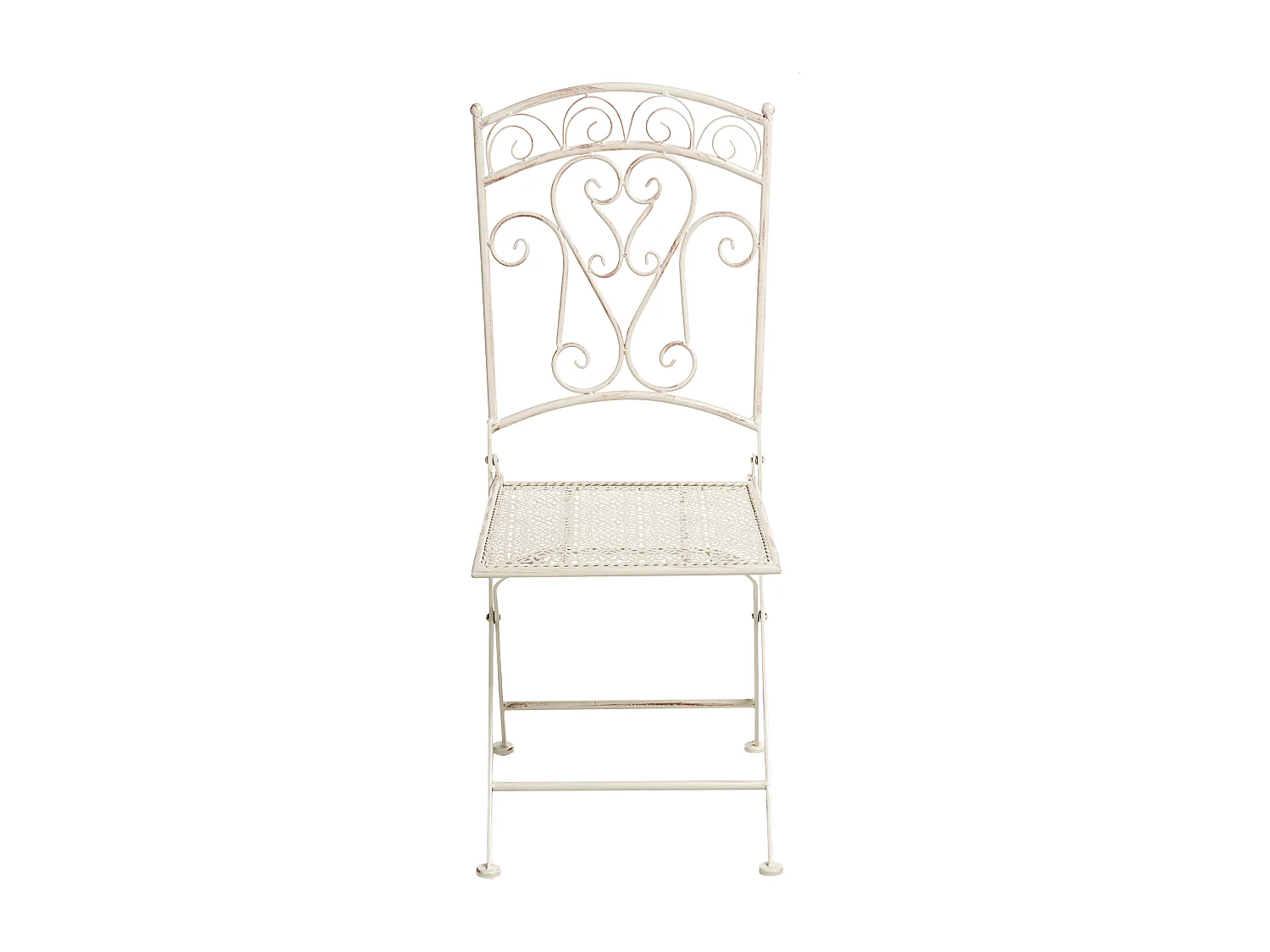 Lot de 2 chaises de jardin JUINA Pliant Métal Beige clair
