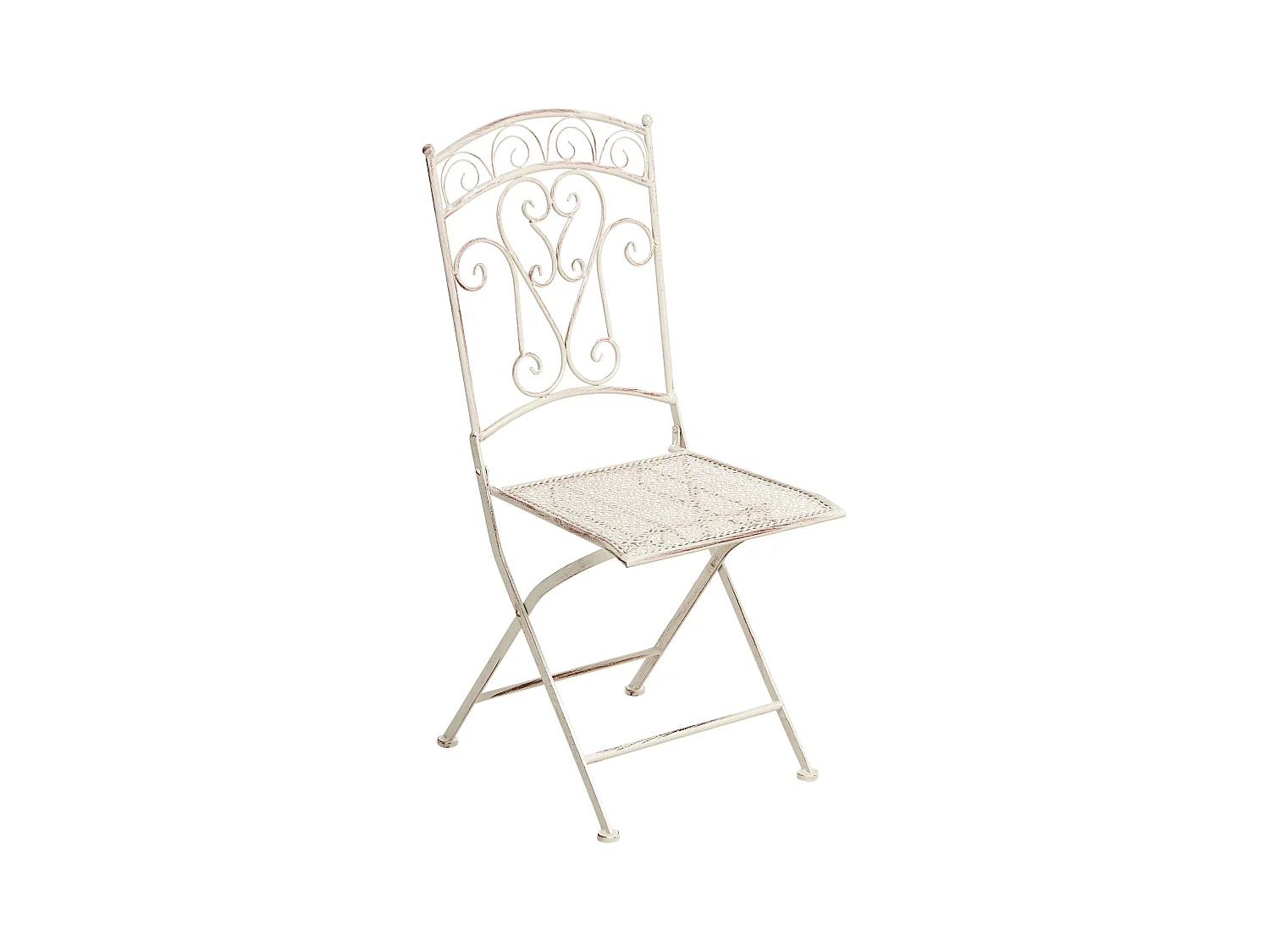 Lot de 2 chaises de jardin JUINA Pliant Métal Beige clair