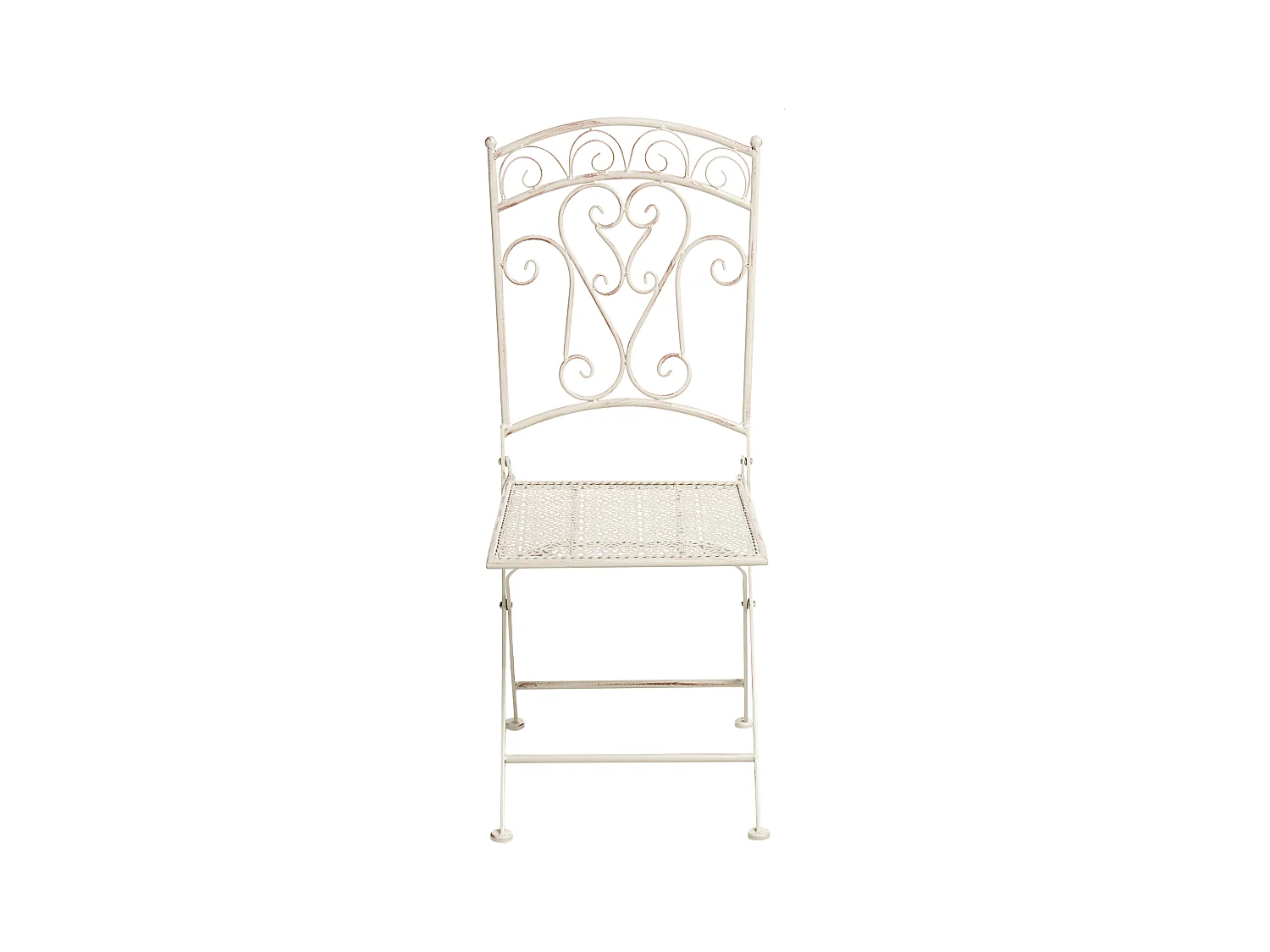 Lot de 2 chaises de jardin JUINA Pliant Métal Beige clair