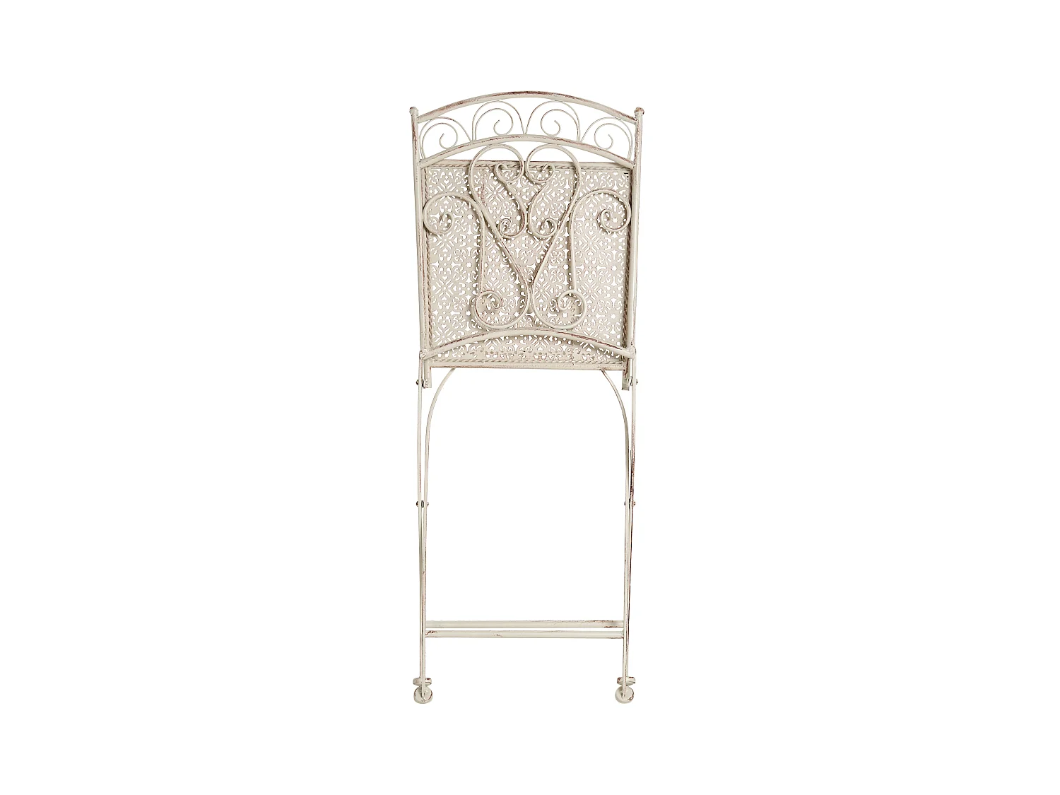 Lot de 2 chaises de jardin JUINA Pliant Métal Beige clair