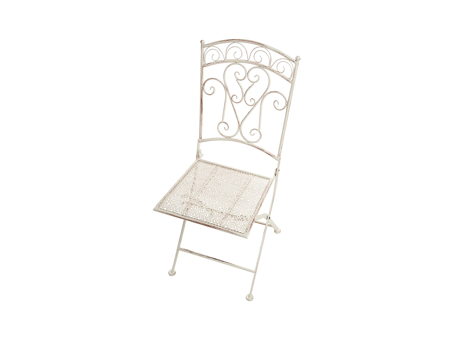 Lot de 2 chaises de jardin JUINA Pliant Métal Beige clair