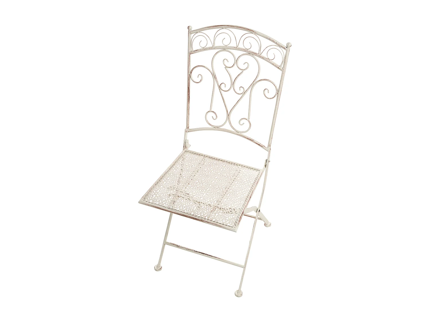 Lot de 2 chaises de jardin JUINA Pliant Métal Beige clair