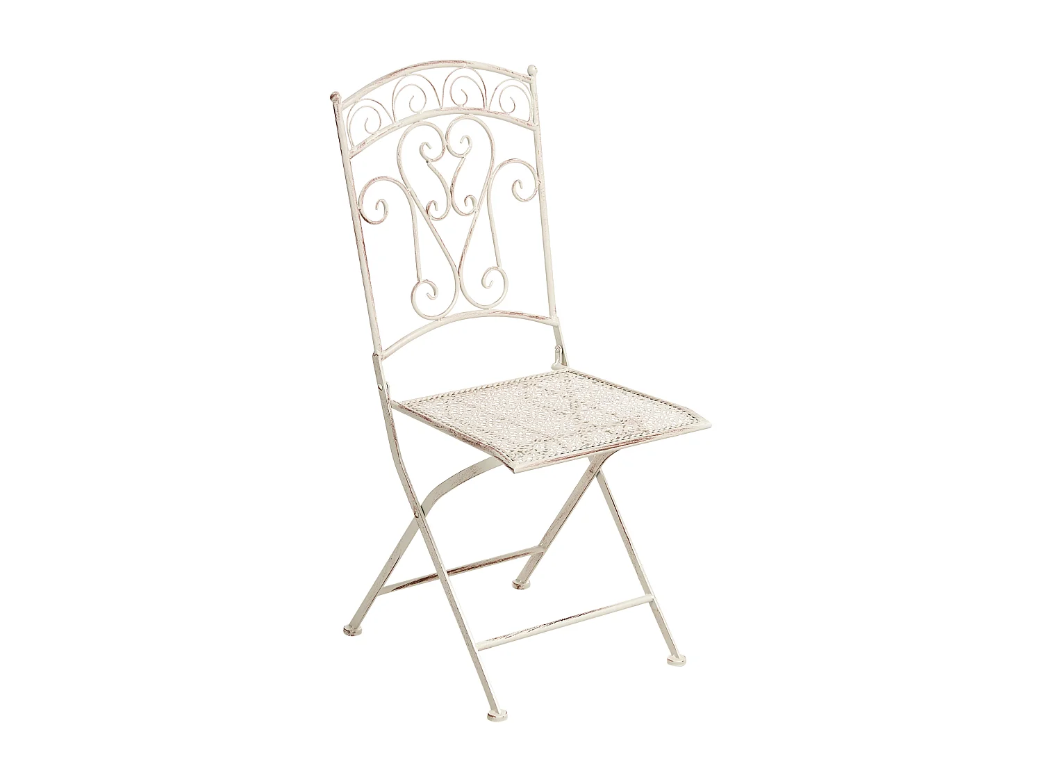 Lot de 2 chaises de jardin JUINA Pliant Métal Beige clair