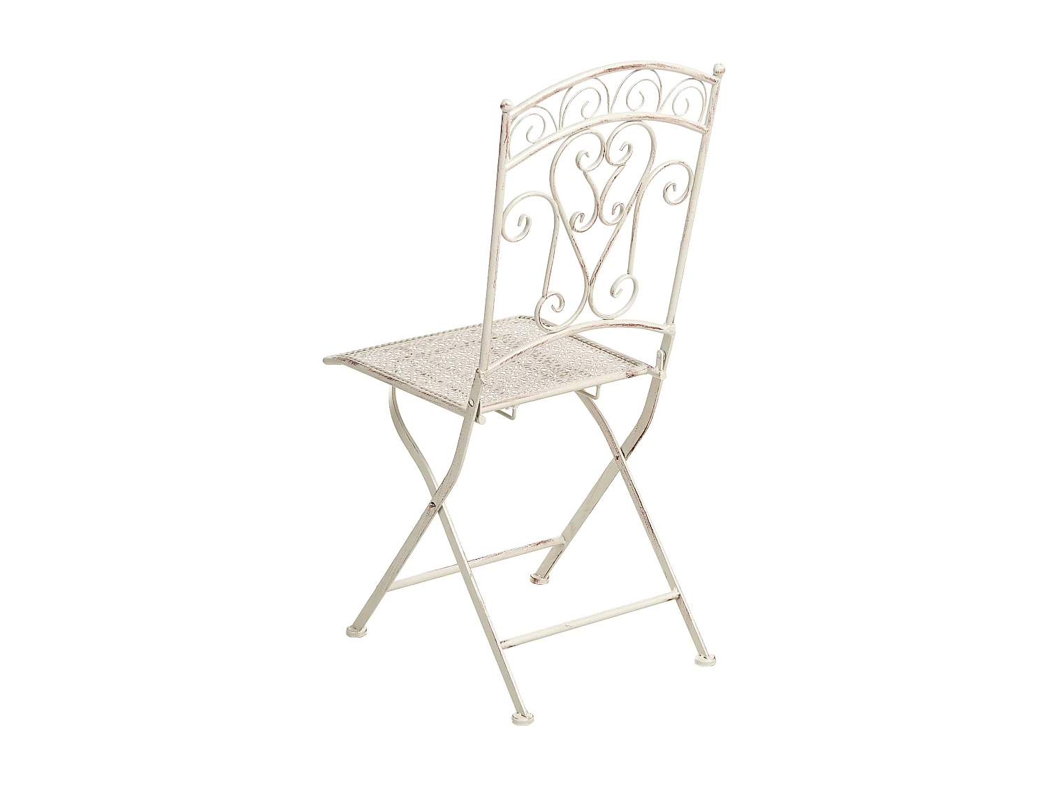 Lot de 2 chaises de jardin JUINA Pliant Métal Beige clair
