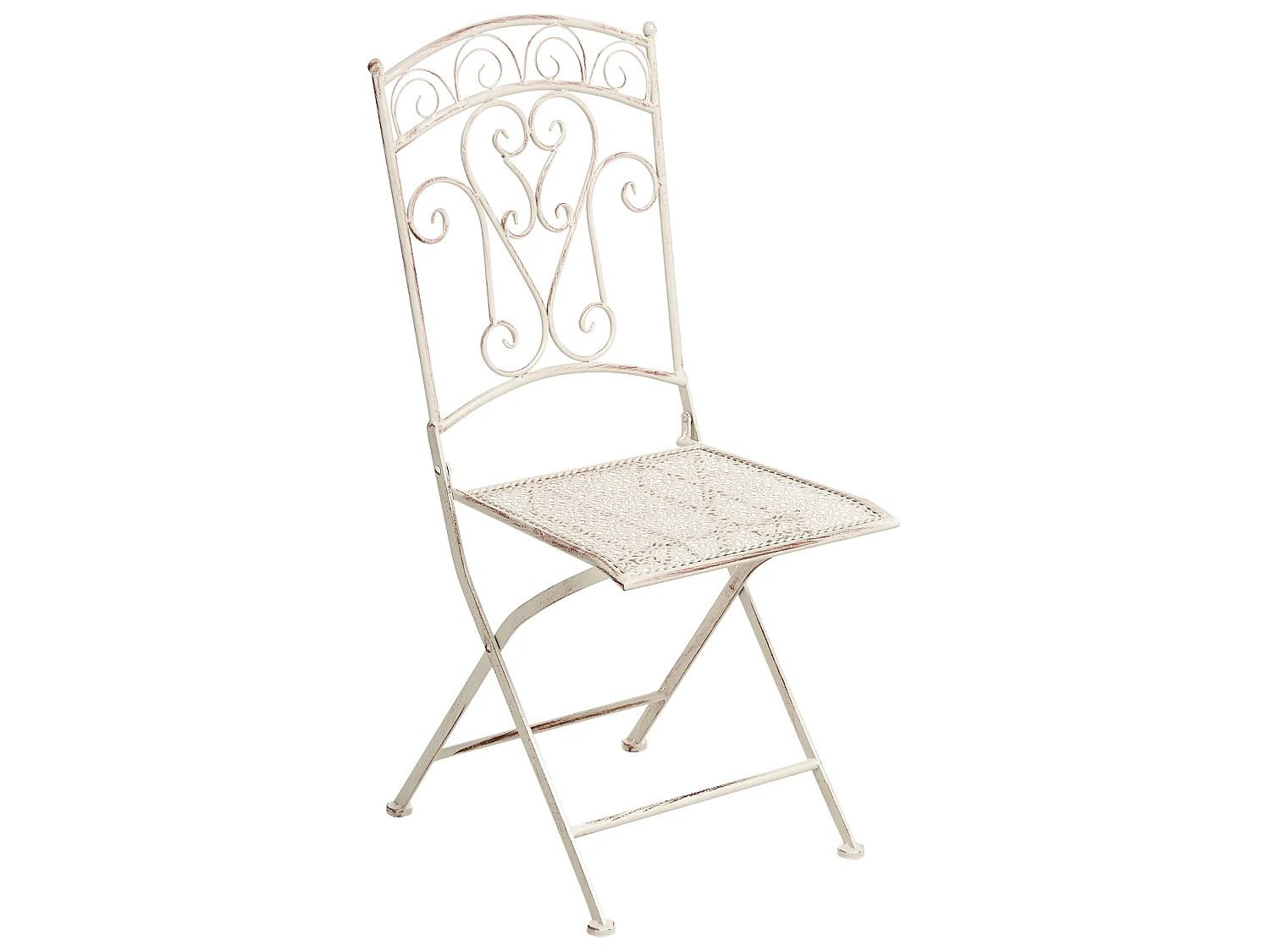 Lot de 2 chaises de jardin JUINA Pliant Métal Beige clair