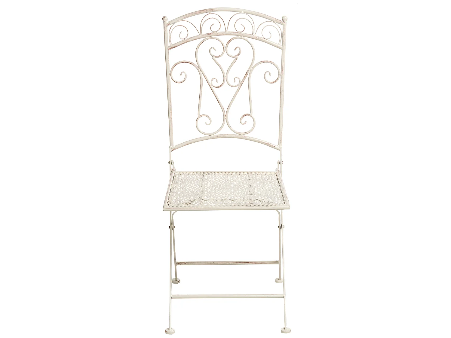 Lot de 2 chaises de jardin JUINA Pliant Métal Beige clair