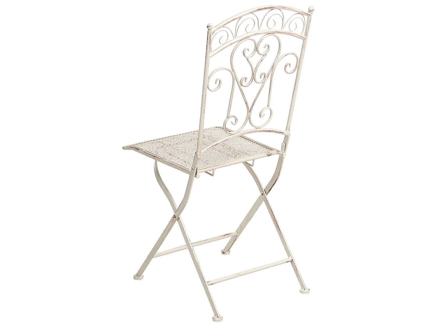 Lot de 2 chaises de jardin JUINA Pliant Métal Beige clair