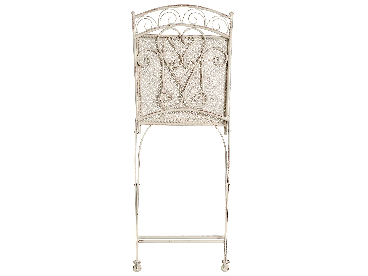 Lot de 2 chaises de jardin JUINA Pliant Métal Beige clair
