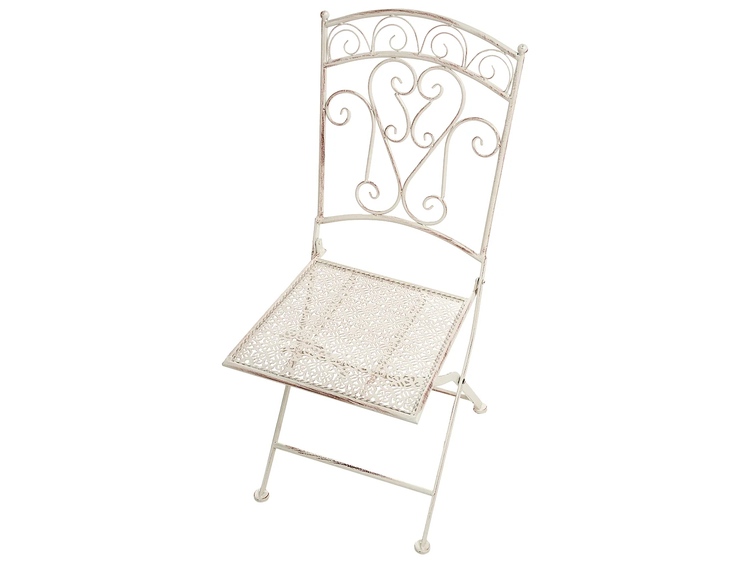 Lot de 2 chaises de jardin JUINA Pliant Métal Beige clair