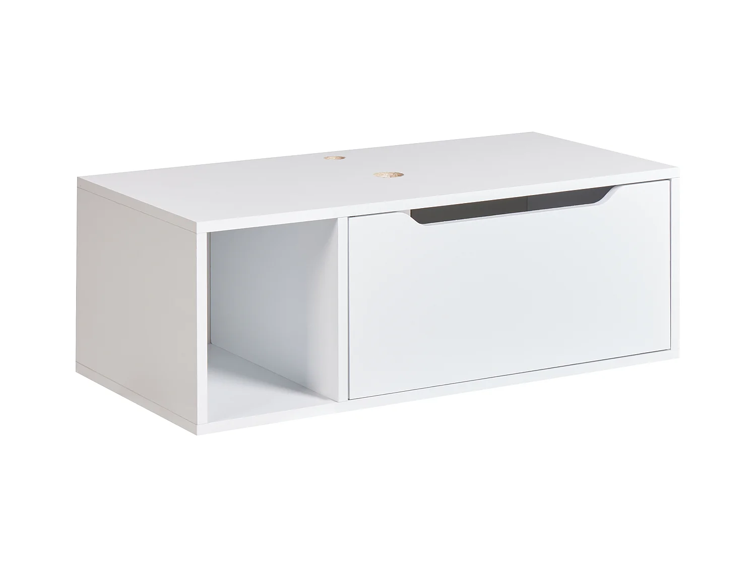 Meuble lavabo mural CASCAVEL 80 cm Blanc