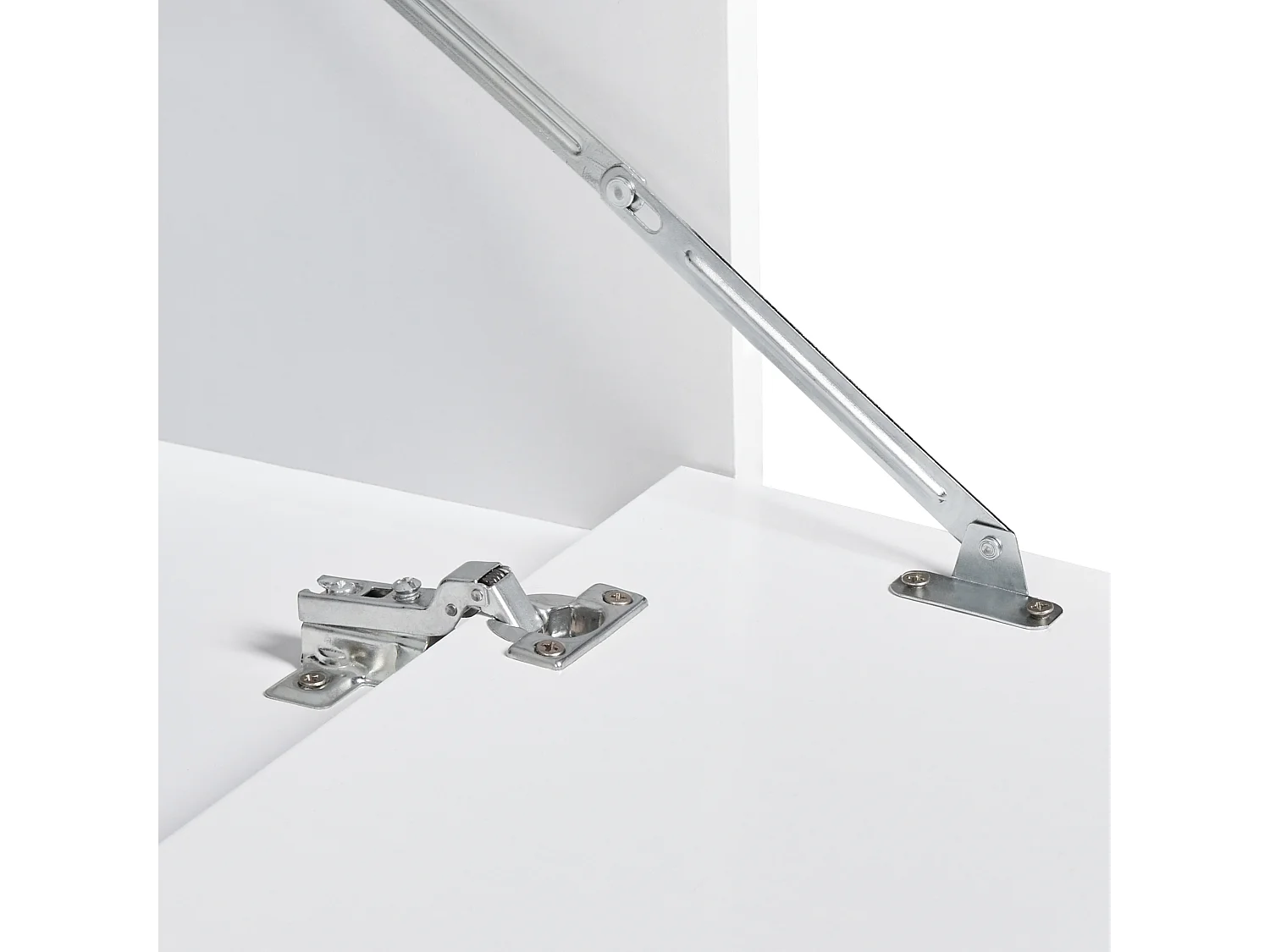 Hänge Waschbeckenunterschrank weiß 80x40 cm mit Klappe und Regal modern Cascavel