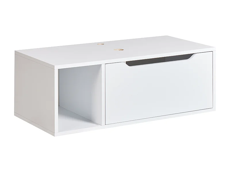 Meuble lavabo mural CASCAVEL 80 cm Blanc