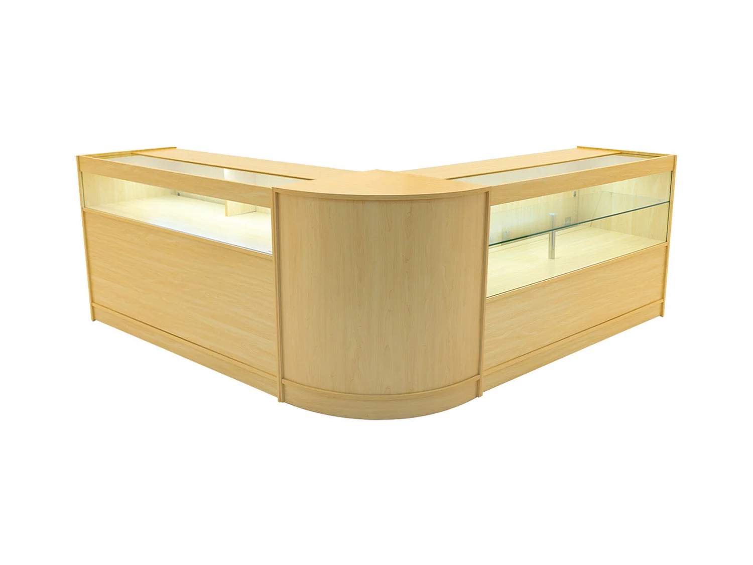 Adonis LED Ladentheke Set CM60 + B1500 + C1500 – Ahorn