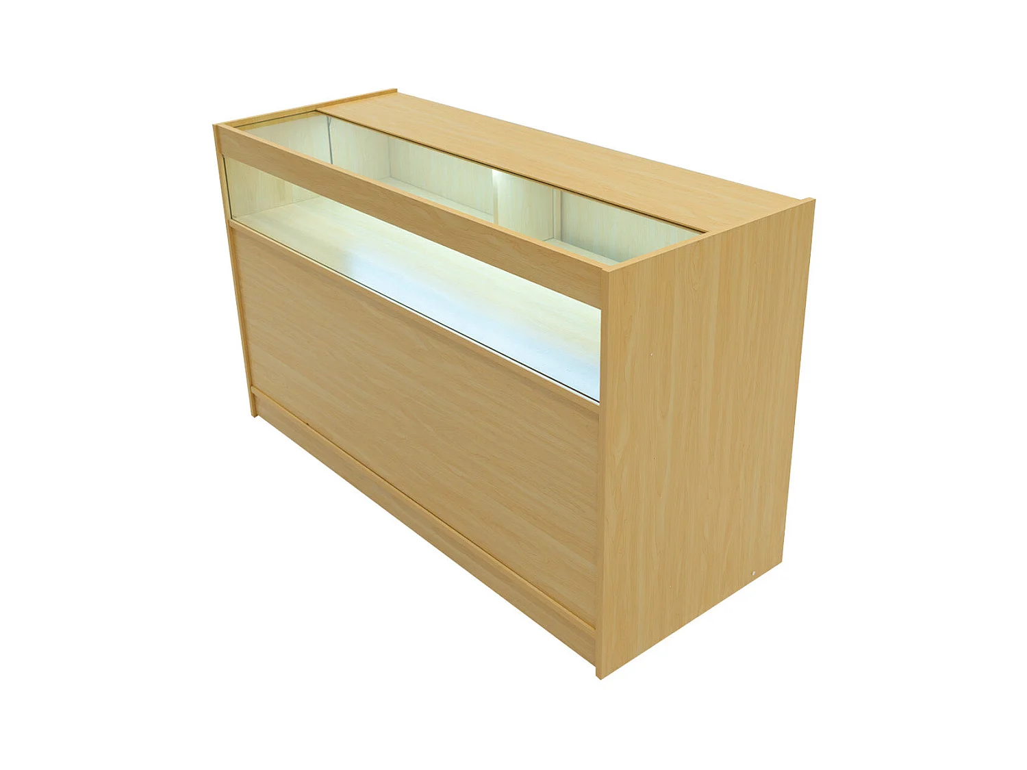 Comptoir de Ventes Verouillables Érable à LED Ensemble Adonis B1500, C1500, CM60