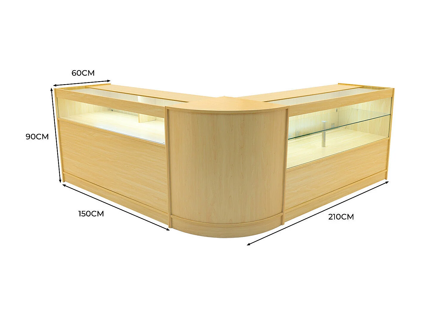 Zestaw oświetlenia sklepowego Adonis LED B1500, C1500 i CM60 – klon