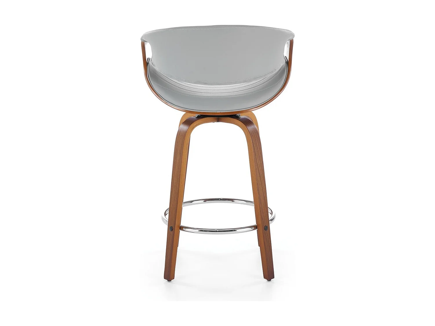 Sedia da bar H123/Similpelle/Piano del mobile/Grigio&Marrone