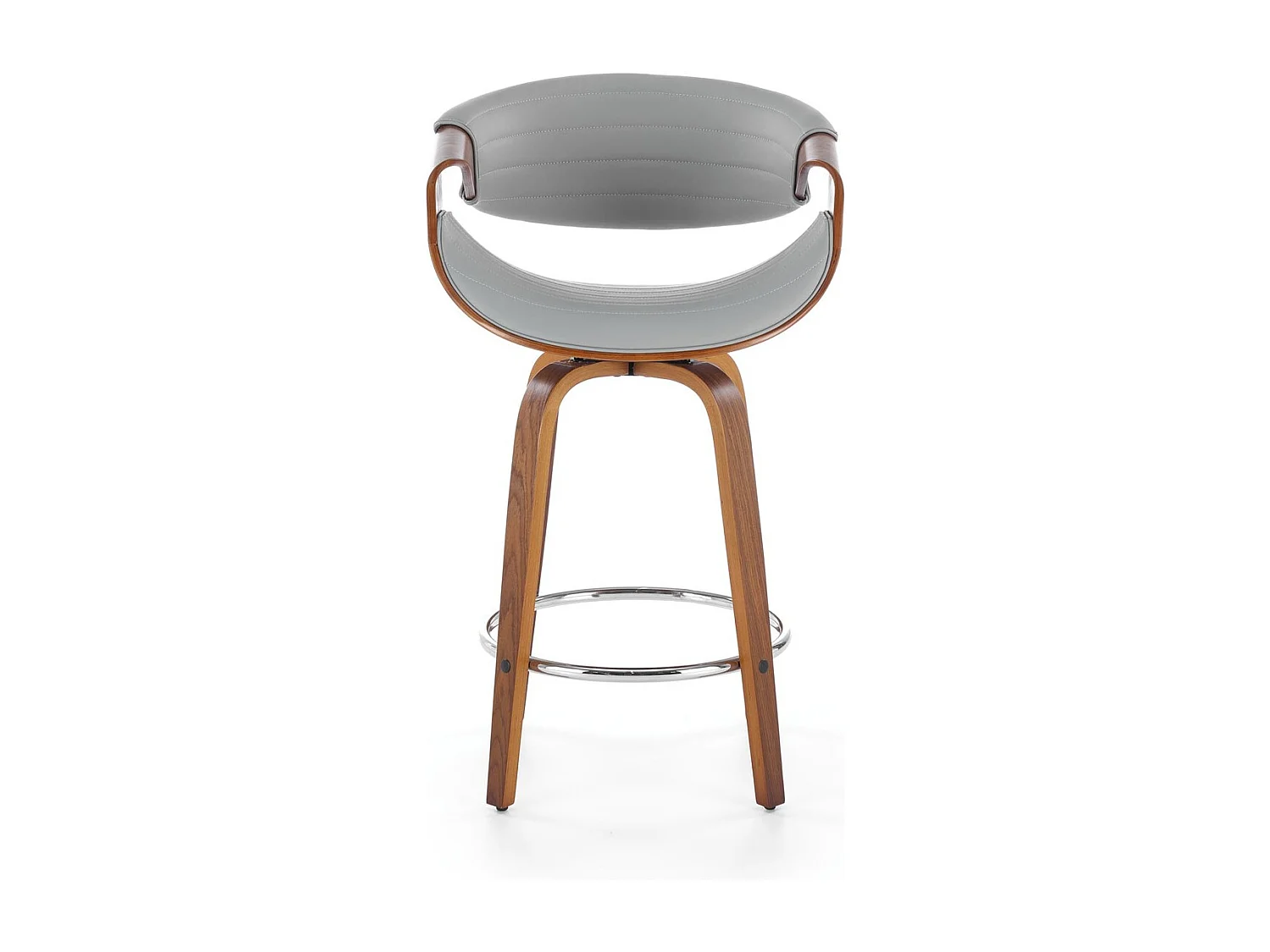 Sedia da bar H123/Similpelle/Piano del mobile/Grigio&Marrone