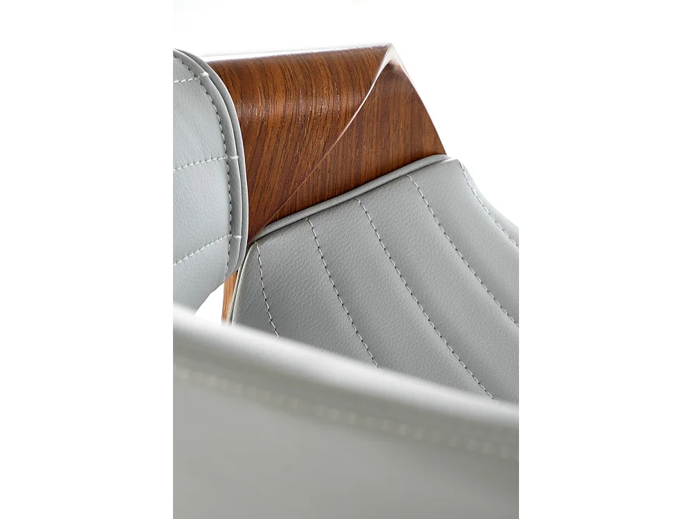 Chaise de bar H123/Simili cuir/Plateau de meuble/Gris&Marron