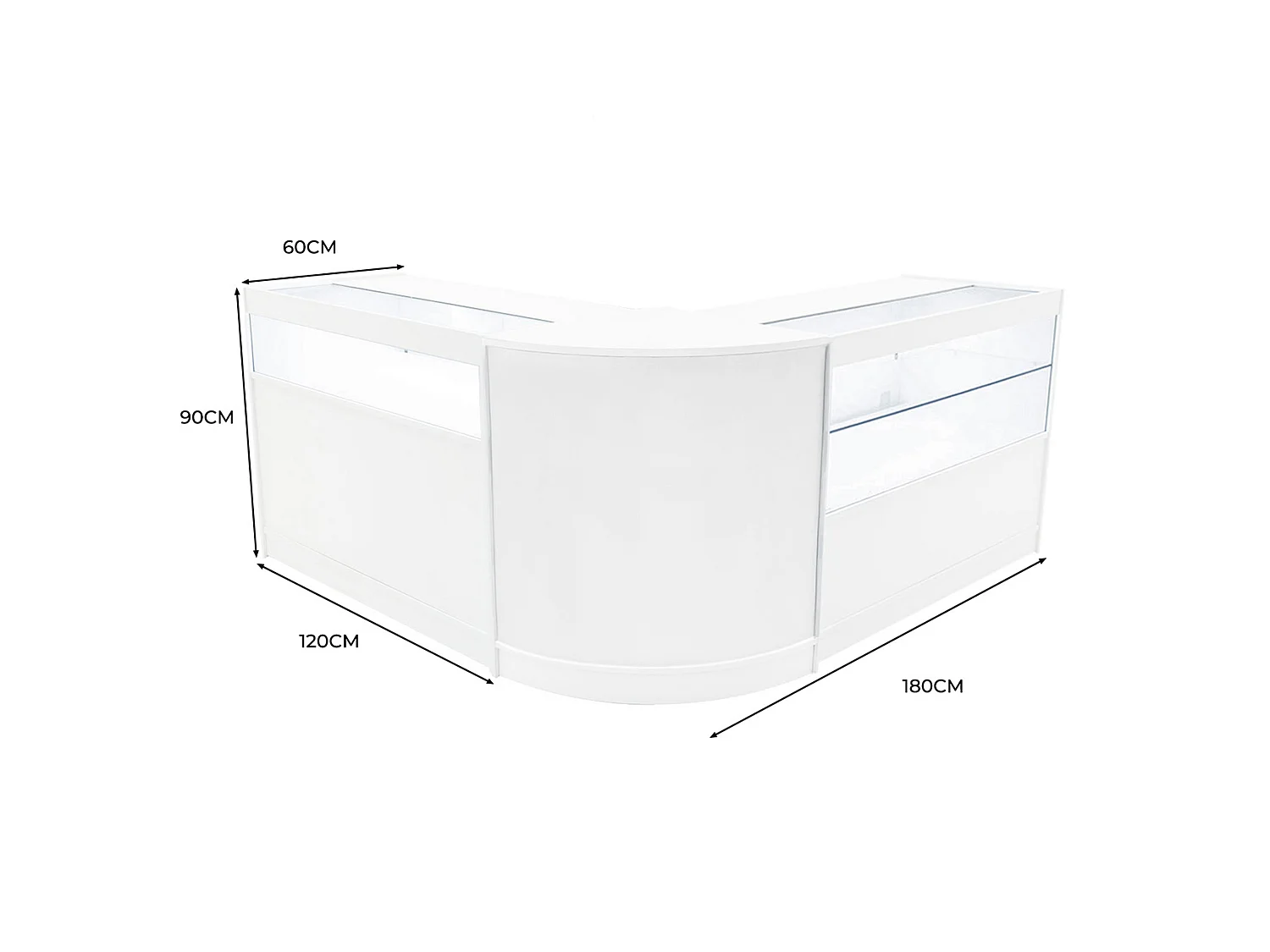 Zestaw oświetlenia sklepowego Adonis LED B1200, C1200 i CM60 – biały