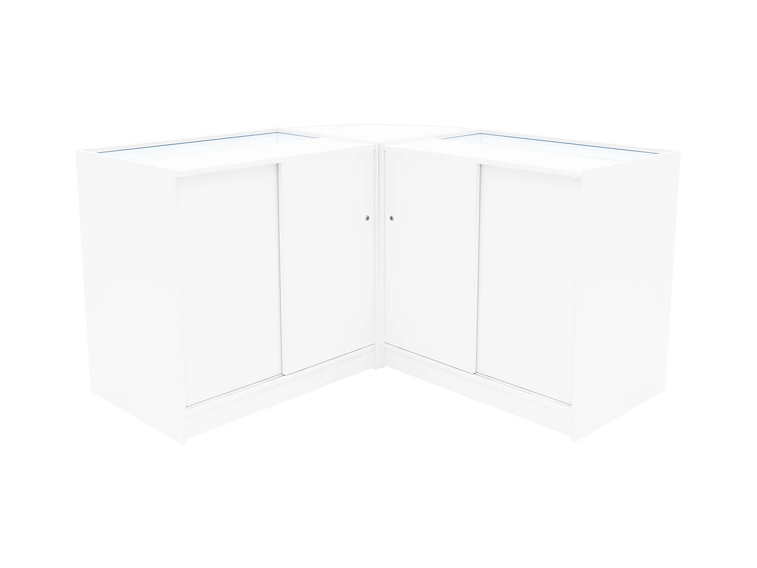 Adonis LED Winkel Toonbank Set B900, C900 & CM60 - Wit