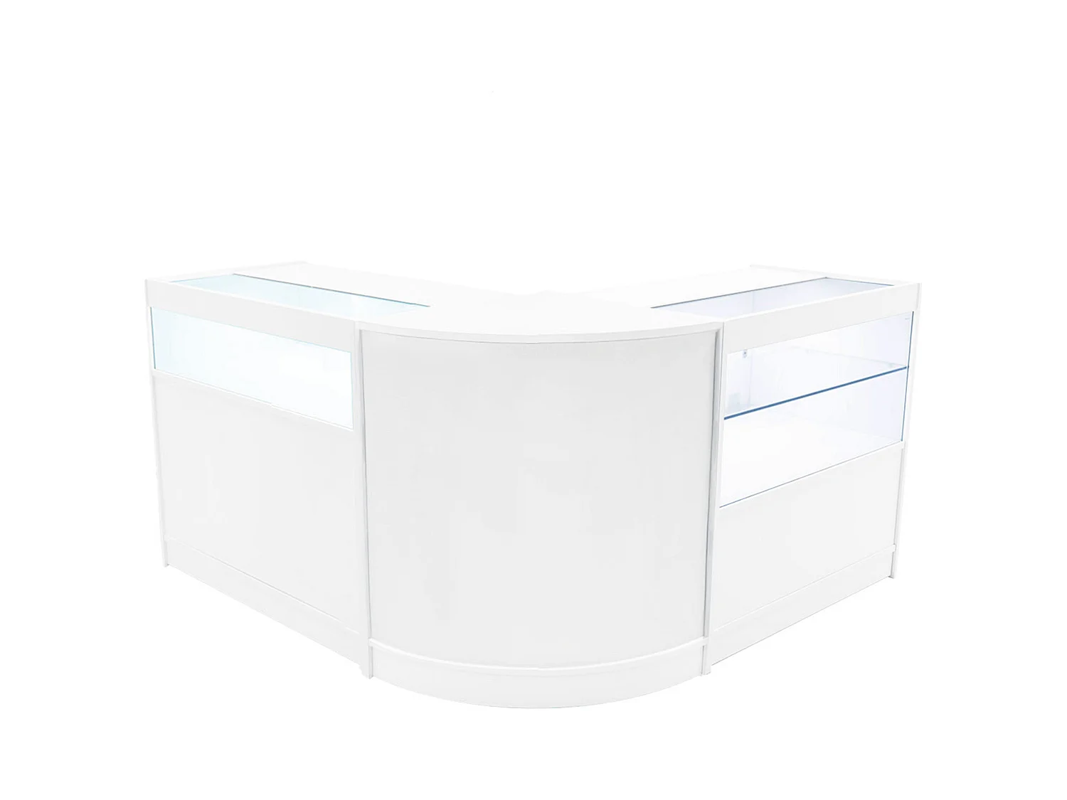Set Mostradores Comerciales con Luz LED "ADONIS" CM60 + B900 + C900 – Blanco