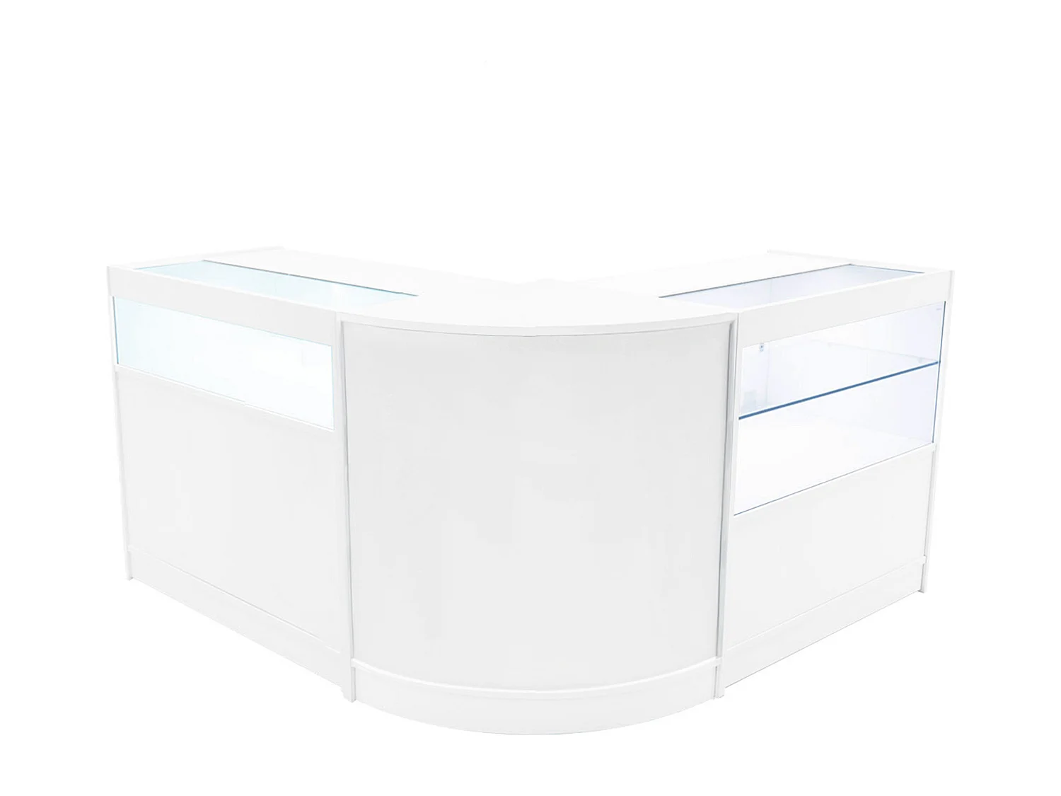 Comptoir de Ventes Verouillables Blanc à LED Ensemble Adonis B900, C900, CM60