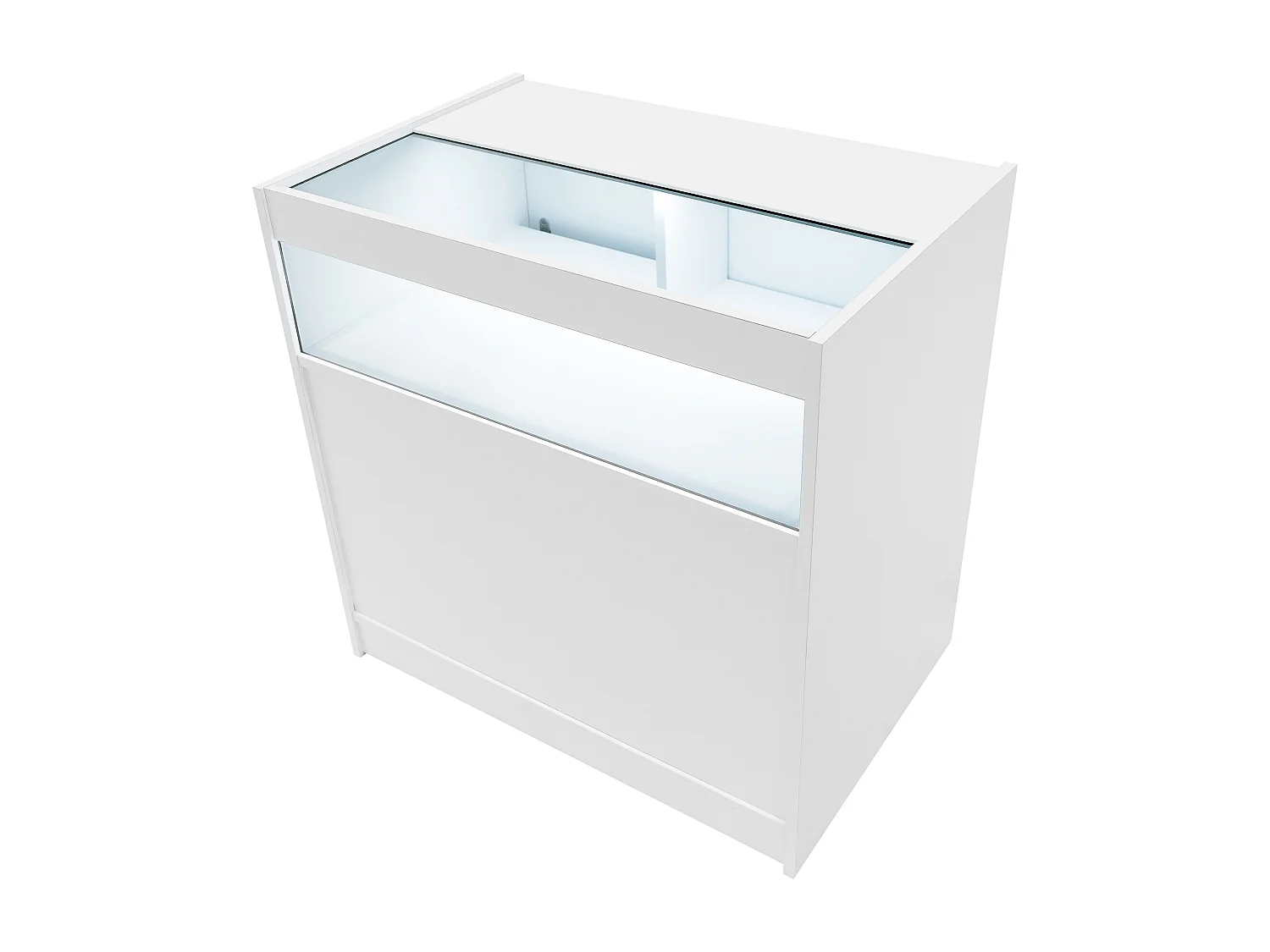 Comptoir de Ventes Verouillables Blanc à LED Ensemble Adonis B900, C900, CM60