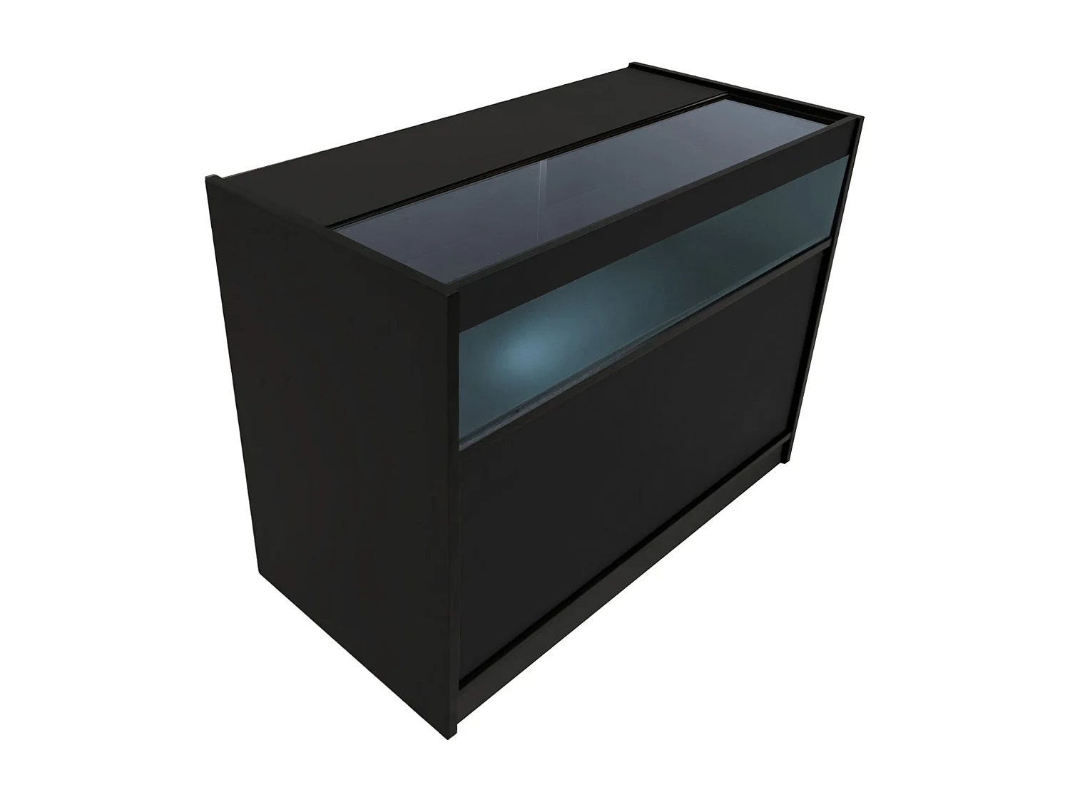 Comptoir de Ventes Verouillables Noir à LED Ensemble Adonis B1200, C1200, CM60