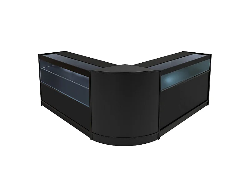 Set Mostradores Comerciales con Luz LED "ADONIS" CM60 + B1200 + C1200 – Negro