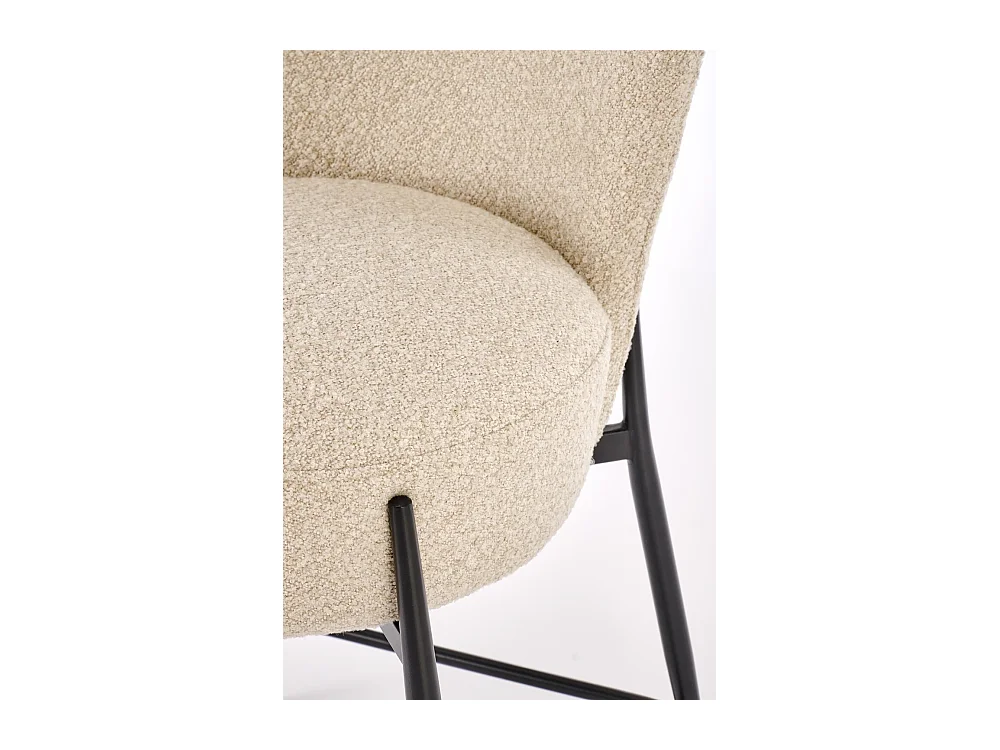 Sedia da bar H126/rivestimento in tessuto-Bouclé/Beige