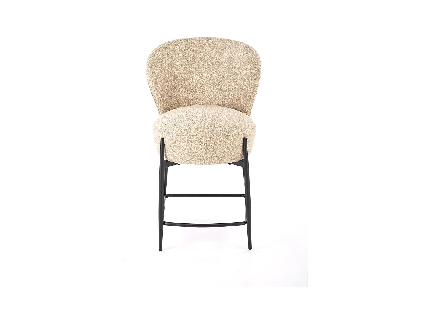 Sedia da bar H126/rivestimento in tessuto-Bouclé/Beige