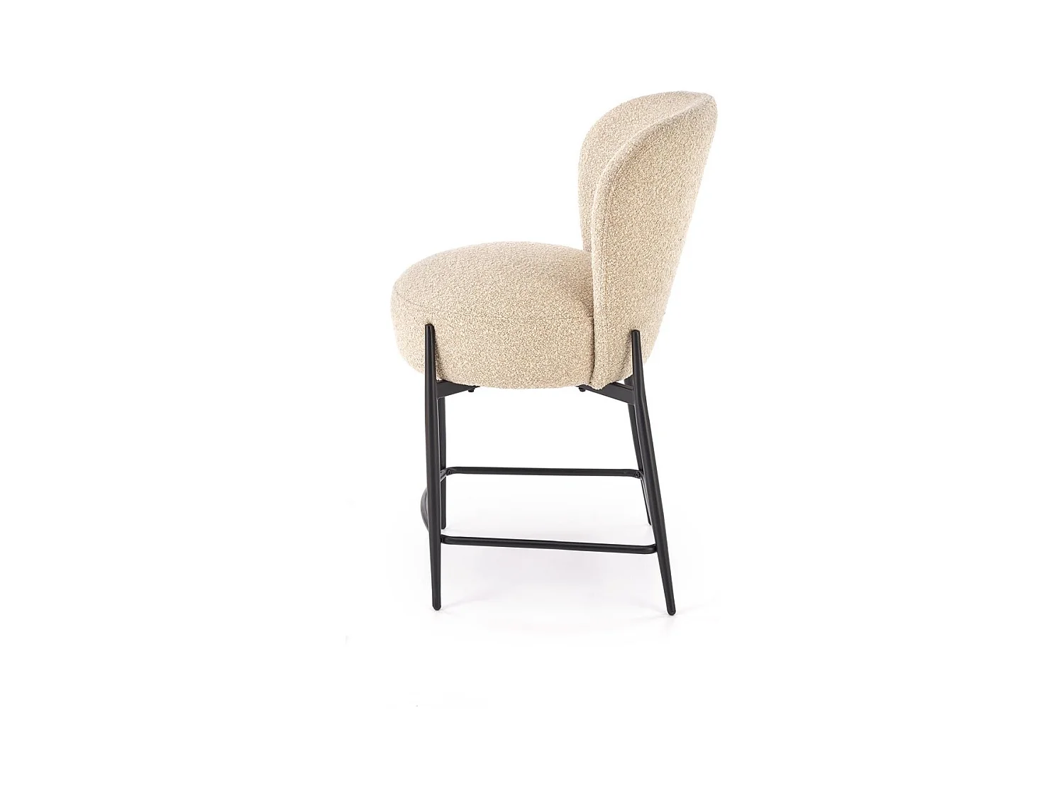 Sedia da bar H126/rivestimento in tessuto-Bouclé/Beige