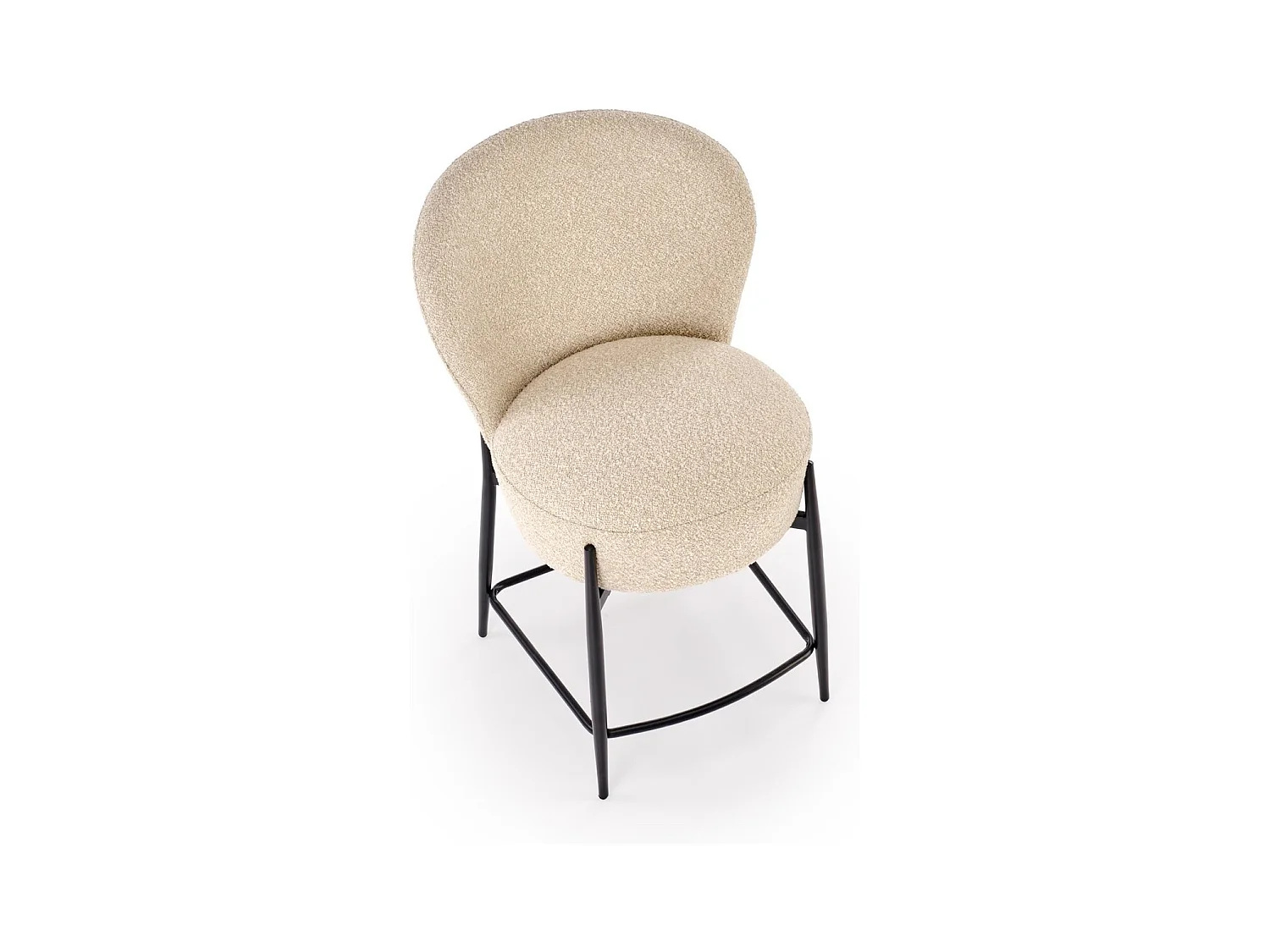 Sedia da bar H126/rivestimento in tessuto-Bouclé/Beige