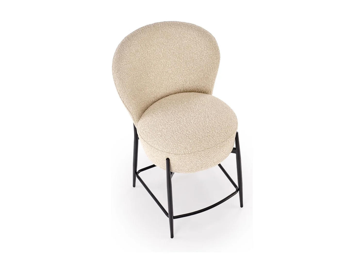 Sedia da bar H126/rivestimento in tessuto-Bouclé/Beige
